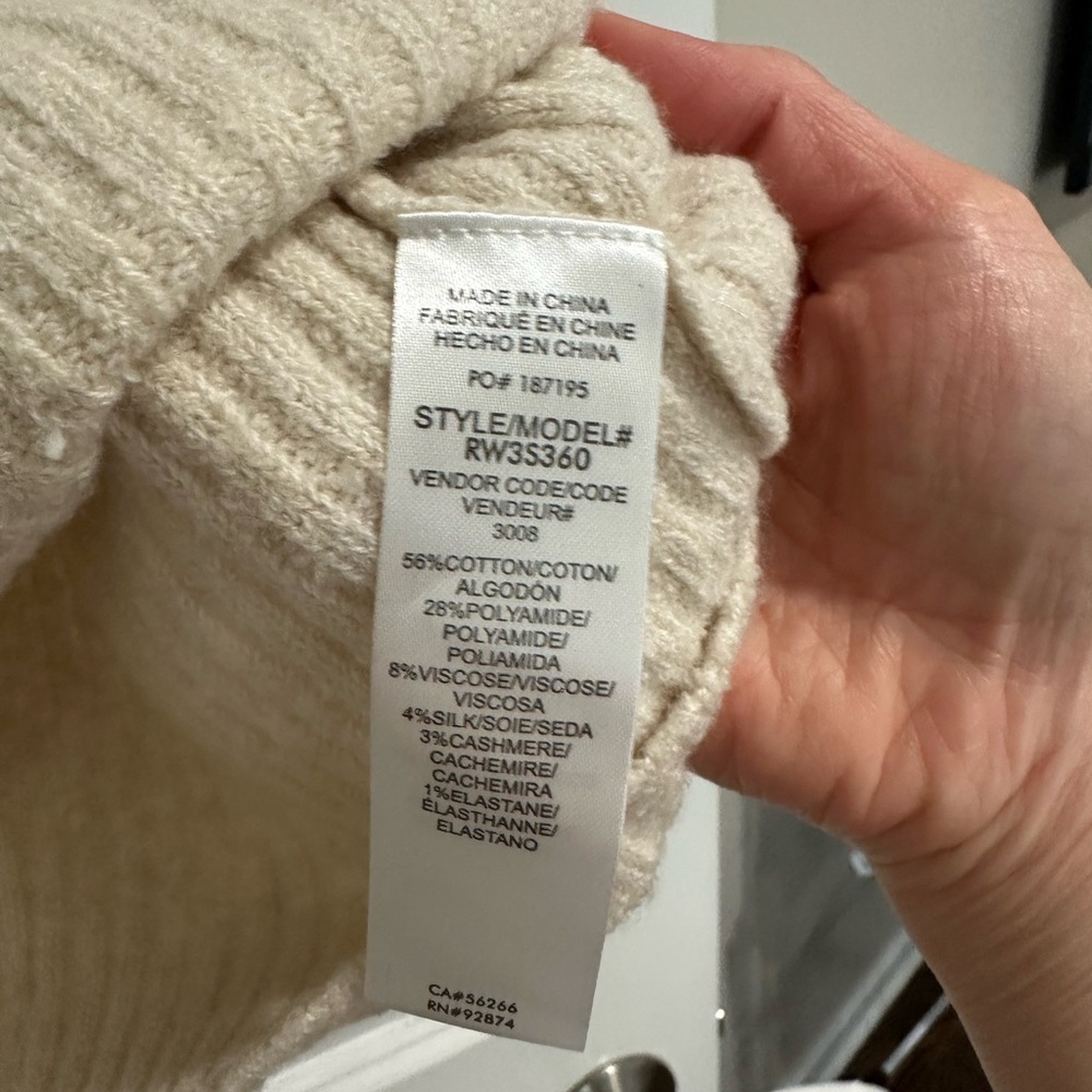 NWT Ophelia Cream Sweater Tank Top - XS - Picture 5 of 5